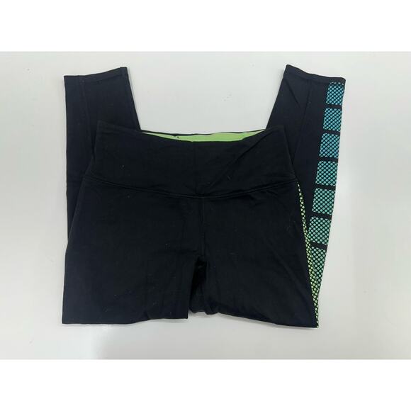 Victorias Secret Sport Womens Leggings Size XS Black Rainbow Knockout Capri - Picture 2 of 11